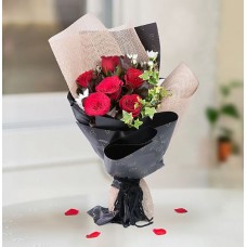 Blossoming Six Red Roses For My Love